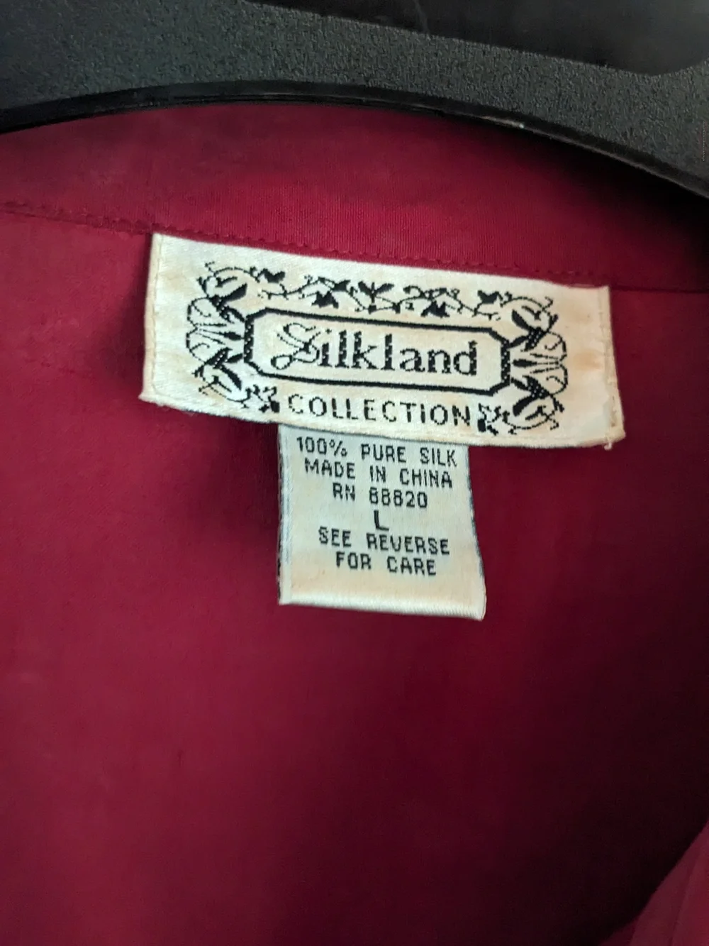 Vintage silk button